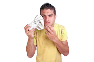 Man with toothache